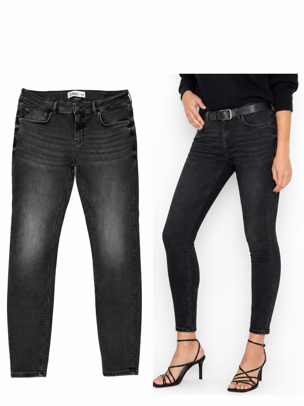 Zara The Skinny in Uptown Black Jeans Women’s Sz 8 US / 40 EU Mid Rise Stretch